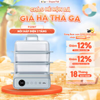 Nồi Hấp Bear Nồi Lẩu Hấp Điện 3 tầng Nồi Lẩu Hơi Kèm Hấp Đa Năng Cảm Ứng Hấp Lẩu Hầm Healthy Tiết Kiệm Điện DZG-P20W7