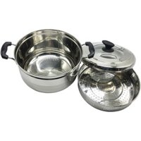 Nồi hấp bếp từ 1 tầng inox loại 1 đáy Hoàng Gia - Hàng Chính Hãng