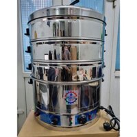 Nồi hấp đa năng chạy điện đủ size 35-40-47-52cm, Xửng hấp giò chả, xôi, bánh bao, bánh flan, caramen... 3 tầng hấp