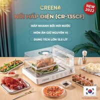 Nồi hấp điện 2 tầng đa năng CREEN, dung tích lớn 13.5L phù hợp cho mọi gia đình