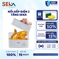 Nồi hấp điện 2 tầng đa năng SEKA dung tích 10L hấp gà nguyên con giữ trọn dinh dưỡng