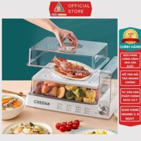 Nồi Hấp Điện 2 tầng Dung Tích 13.5L CREEN CR-135CF, Nồi hấp đa năng hâm nóng thức ăn hấp cách thủy BH 12 tháng SUN-MEDIA