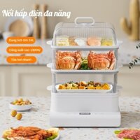 Nồi hấp điện 3 tầng đa chức năng | Dung tích 24L | Tiện dụng