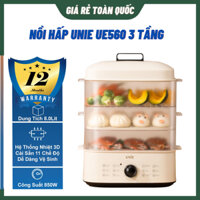 Nồi hấp điện 3 tầng Nồi Hấp UNIE UE560 3 Tầng, công suất 830W, HÀNG CHÍNH HÃNG