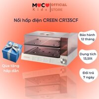 Nồi hấp điện CREEN CR-135CF dung tích 13.5L - Nồi hấp 2 tầng thông minh, giữ nhiệt - MOCO KIDS
