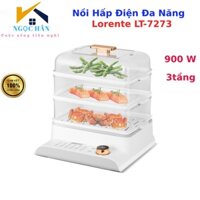 Nồi hấp điện đa năng 3 tầng dung tích 15 lít Lorente LT-7273 - Hàng chính hãng bảo hành 12 tháng - Giao Màu Ngẫu Nhiên