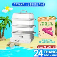 Nồi hấp điện đa năng LEBENLANG LBEL5031 nồi hấp 3 tầng, siêu tiện lợi, dung tích 18L, công suất 900W - hàng chính hãng