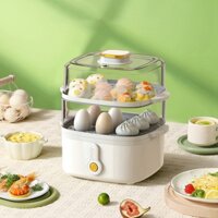 Nồi hấp điện đa năng Nồi hấp nhỏ gia dụng 200W Nồi luộc trứng Trứng hấp, bánh bao, bữa sáng, cá, thịt