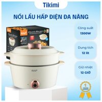 Nồi hấp điện , Nồi hấp , Nồi hấp điện đa năng 2 tầng RAF R5403 Nấu Ăn Đa Dụng, Hấp Thực Phẩm Chín Mềm C117