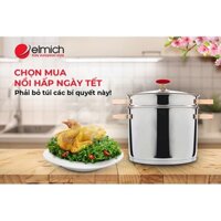 Nồi hấp ELMICH Inox 304 Red Velvet 24cm EL5585