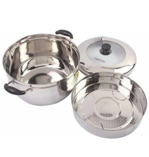 Nồi hấp Hàn Quốc inox Steam Cooker 30cm