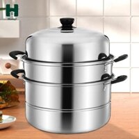 Nồi hấp Homyl có nắp Nồi hấp bằng thép không gỉ để câu cá rau