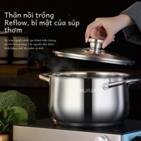Nồi Hấp Huajida304Nồi Nấu Hai Lớp Gia Dụng Inox Nồi Nấu Một Nồi Canh Bếp Từ Loại Nhỏ Nồi Hầm Gas