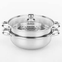 Nồi hấp inox 2 tầng size 28cm