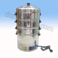 Nồi hấp inox 3 tầng điện 40 cm hấp bánh, xôi đa năng