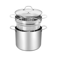 Nồi hấp Inox 304 đáy 5 lớp Elmich EL-2533IN28 size 28cm, đa chức năng hấp xôi, bánh, luộc gà dùng cho mọi loại bếp