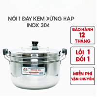 Nồi Hấp Inox Hoàng Gia Loại 1 tầng 1 đáy Kèm 1 Vỉ Hấp - Nồi Hấp SUS304 Đa Năng Đủ Size (size 21, 23, 25, 27, 29cm)