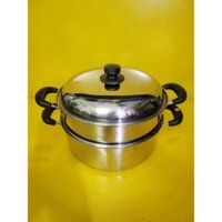 Nồi hấp inox nội địa Nhật, size 27cm, cao 16cm (mã 672), Dùng được bếp từ