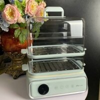 Nồi Hấp Lẩu Bearr DZG-P20W7 15,5L Tráng Men Kèm Khay Inox 3 Tầng Màu Xanh- Bảo Hành 12 Tháng