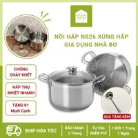 Nồi hấp NB26 xửng hấp Fivestar inox cỡ lớn cho bánh bao, xôi 26cm, 28cm, 32cm - Gia dụng nhà Bơ