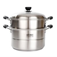 Nồi Hấp Nhỏ Hai Lớp Thép Không Gỉ 304 Dày Shunda