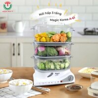 Nồi hấp thực phẩm 3 ngăn Magic Korea A61 công suất 850w 10.5L
