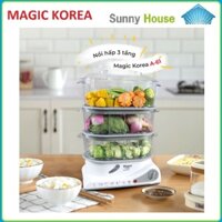 Nồi Hấp Thực Phẩm Magic Korea A61 - 3 Ngăn Riêng Biệt - Dung Tích Mỗi Ngăn 10.5L - Bảo Hành 12 Tháng Chính Hãng