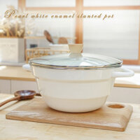 Nồi Hấp Tráng Men Kiểu Nhật, Nồi Hấp Cá Đặc Biệt Dày Dặn Gia Dụng, Bếp Từ Gas Một Lớp