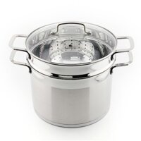 Nồi hấp xửng hấp INOX ELMICH 22CM, Nồi hấp INOX 304 ELMICH, Nồi hấp inox 2 tầng chất liệu cao cấp, an toàn cho sức khỏe