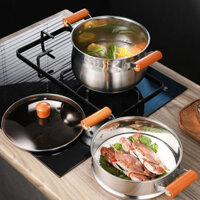 Nồi Hấp304Nồi Hấp Dày Inox Gia Dụng Hai Lớp Ba Lớp Nồi Hấp Nồi Bếp Ga Bếp Từ