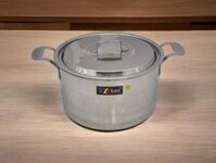 NỒI INOX 1 ĐÁY THÂN VUÔNG KLINS CAO CẤP 32CM (NẮP INOX)