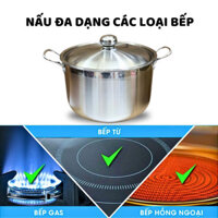 Nồi Inox 14L siêu to 32cm - Nồi luộc bánh chưng, nồi luộc gà inox
