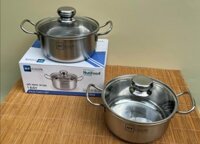 Nồi inox 18cm 1 đáy HT.cook (Kiện 30 cái)