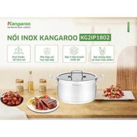 Nồi inox 18cm cao cấp Kangaroo KG2IP1802