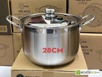 Nồi inox 3 đáy 28cm, Fivestar, inox 430 bếp từ