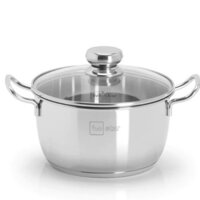 Nồi inox 3 đáy FIVESTAR 16/18/20/22/24 cm VUNG KÍNH đáy từ