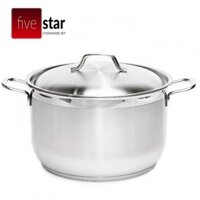 Nồi inox 3 đáy nắp inox 30cm FIVESTAR N30-3D