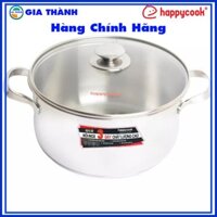 Nồi inox 3 đáy nắp kính 16, 20, 24cm HAPPYCOOK, NMG Gia dụng Gia Thành