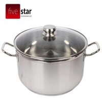 Nồi Inox 3 Đáy Nắp Kính Fivestar N26-3DG 26cm - Hàng Chính Hãng