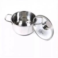 Nồi Inox 3 đáy Sandwich nắp kính Fivestar 22 CM