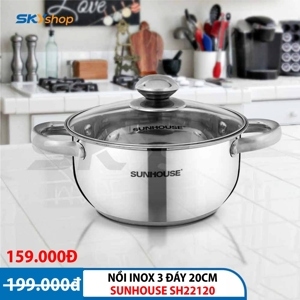 Nồi inox 3 đáy SUNHOUSE SH22120 - 20CM