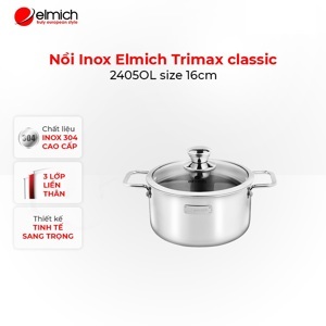 Nồi Inox 3 lớp đáy liền Elmich Trimax Classic 2405OL size 16cm