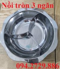 Nồi inox 3 ngăn tròn D300