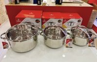 Nồi Inox 304 cao cấp 5 đáy Kalpen Lermat - 18cm