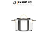 Nồi inox 304 cao cấp Ciwete SS0101-F 24cm đáy liền , vung kính