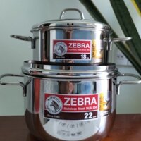 Nồi inox 304 Zebra 18cm+22cm Thái Lan Extreme Infiniti 180820 dày 0.8mm cao cấp tách set
