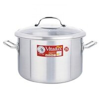 Nồi inox 304 Zebra Vitalux 3 lớp 26X18cm-9.5-171370, nắp kính. Hàng Inox 304 Thái Lan