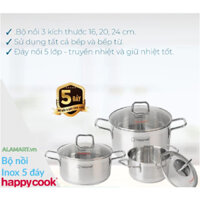 Nồi Inox 5 đáy Happy Cook Penta HCS-PT06