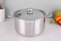 Nồi inox bếp từ 3 đáy Fivestar Nắp Inox - Tặng 1 Muỗng Canh Inox sw - 28cm