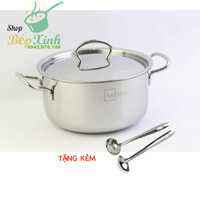 Nồi inox bếp từ 3 đáy Fivestar Nắp Inox - Tặng 1 Muỗng Canh Inox sw - 20cm
